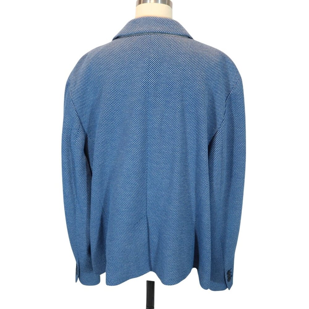 Talbots Micro Check Cotton Blend Two Button Knit … - image 3